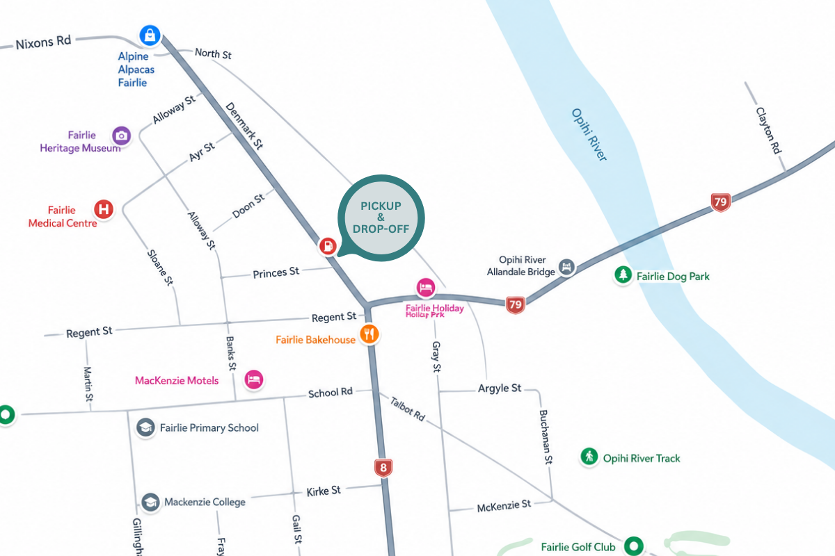 Fairlie pickup location map