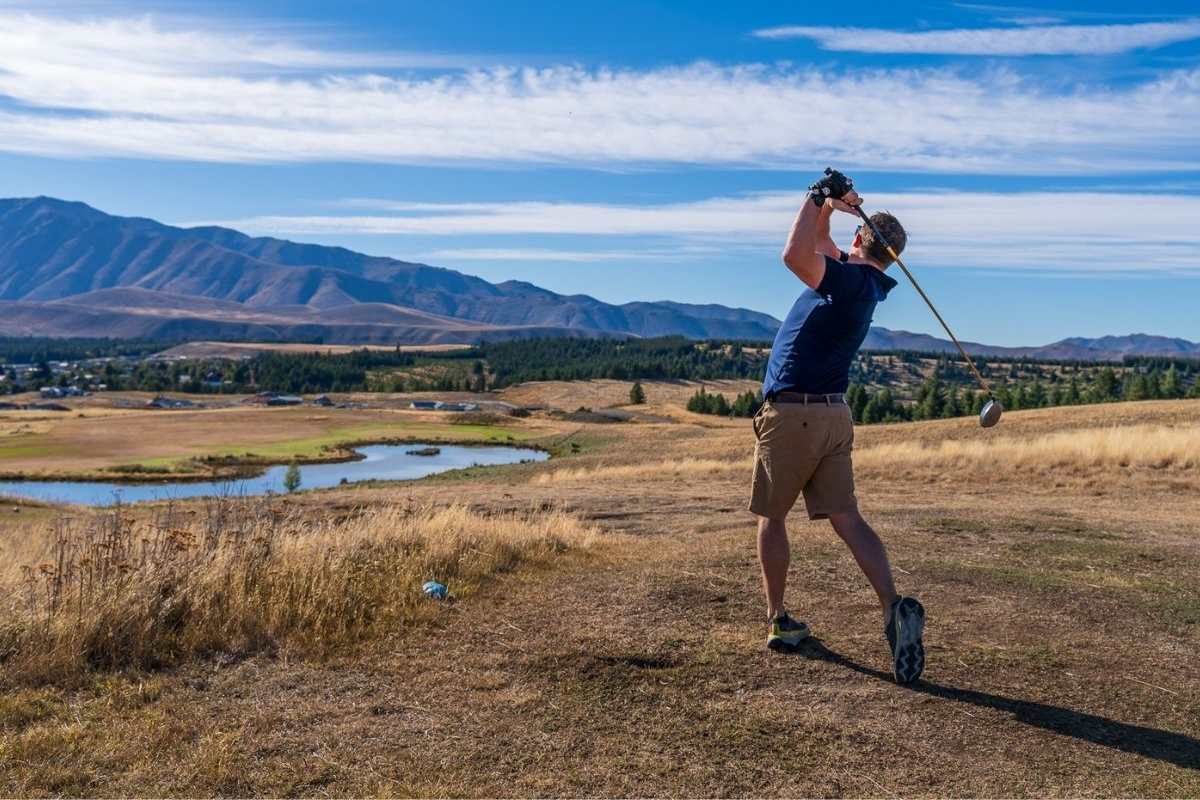 Golf course near Lake Tekapo